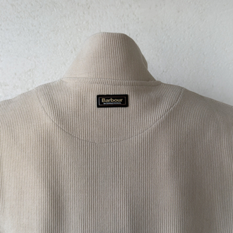 Barbour Krem Dik Yaka Sweat GENİŞ KALIP
