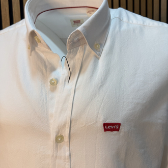 Levis Tam Kalıp pamuk Beyaz Gömlek