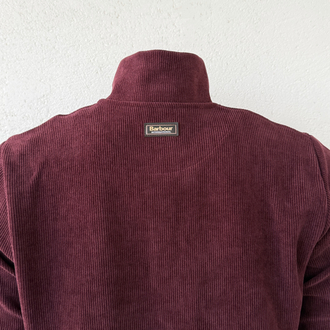 Barbour Bordo Dik Yaka Sweat GENİŞ KALIP