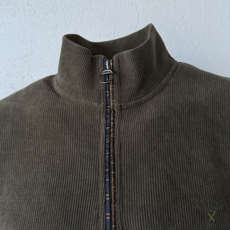 Barbour Haki Dik Yaka Sweat GENİŞ KALIP