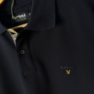 Barbour Polo Yaka Tişört Lacivert Tam Kalıp !