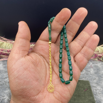 Bilek Boy Ateş Kehribar 925 Ayar Gümüş Püsküllü