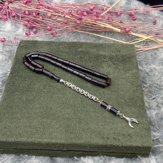 6x10 mm MAVİ SİYAH HARELİ KESME ATEŞ KEHRİBAR KAPLAMA PÜSKÜLLÜ KARTAL PENÇELİ