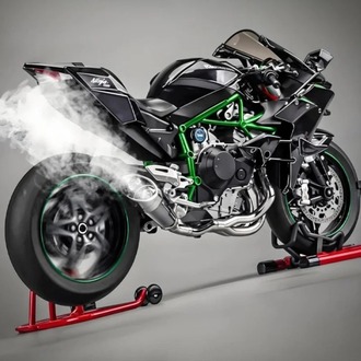 Kawasaki H2R Motosiklet Modeli - 1:6 Ölçekli Diecast Çalıştırılabilir. Özel / Ön Sipariş