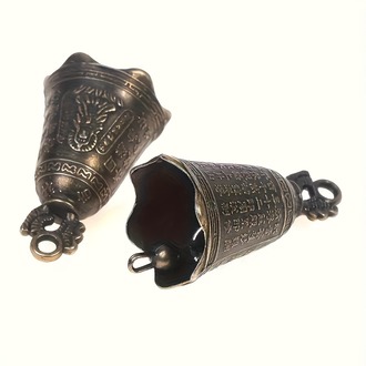 Vintage Yazıtlı Guardian Bell | Uzak Doğu Esintili Antik Çan Tasarımı