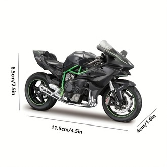 Kawasaki H2R Ninja – 1:18 Ölçekli Diecast Motosiklet Modeli | Yüksek Detaylı Döküm Tasarım
