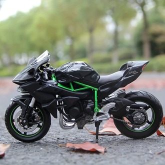 Kawasaki H2R Ninja – 1:18 Ölçekli Diecast Motosiklet Modeli | Yüksek Detaylı Döküm Tasarım