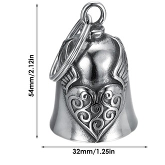 Guardian Bell – Kanatlı Kalp Model | Motorcular İçin Aşk ve Koruma Çanı