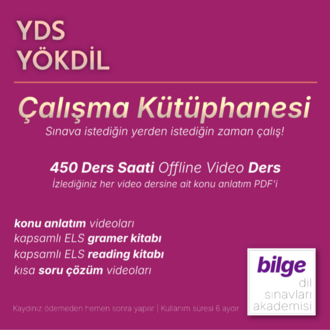 YDS-YÖKDİL Çalışma Kütüphanesi | İhtiyacın Olan Her Şey