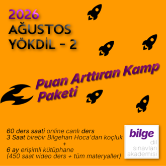 2026 AĞUSTOS YÖKDİL-2 | Puan Arttıran Kamp Paketi