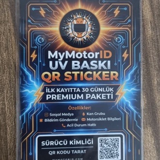 MyMotorID QR KOD STİCKER