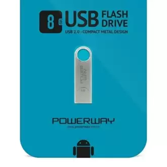 POWERWAY 8GB METAL FLASH BELLEK