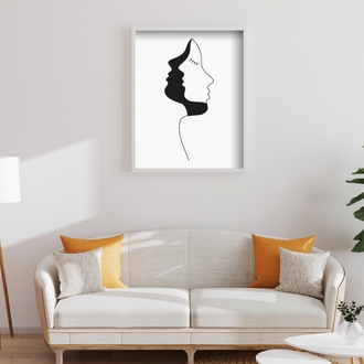 One Line Dekoratif Tablo 35x50