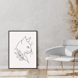 One Line Dekoratif Tablo 35x50