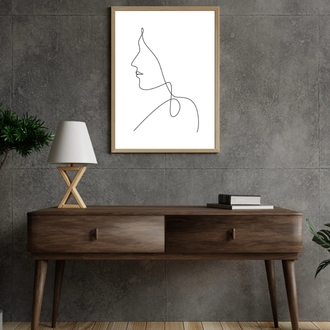One Line Dekoratif Tablo 35x50