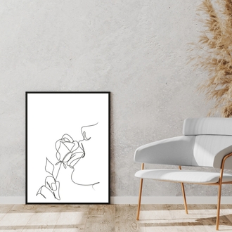 One Line Dekoratif Tablo 35x50