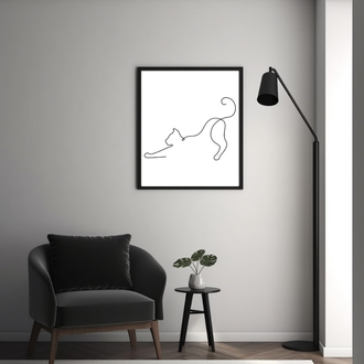 One Line Dekoratif Tablo 35x50