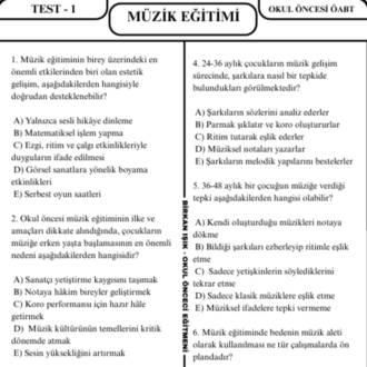 MÜZİK EĞİTİMİ SORU BANKASI - 1. SEVİYE UZMANLAŞTIRAN SERİSİ (2027)