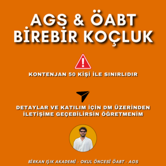 BİREBİR KOÇLUK AGS ve ÖABT - Birkan IŞIK (2027)