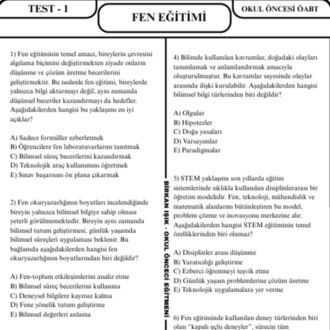 FEN EĞİTİMİ SORU BANKASI - 1. SEVİYE UZMANLAŞTIRAN SERİSİ (2027)