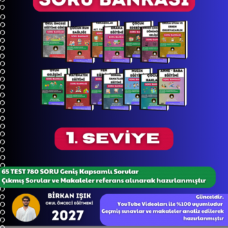 OKUL ÖNCESİ ÖABT TÜM DERSLER SORU BANKASI - 1. SEVİYE UZMANLAŞTIRAN (Tüm Soru Bankaları)