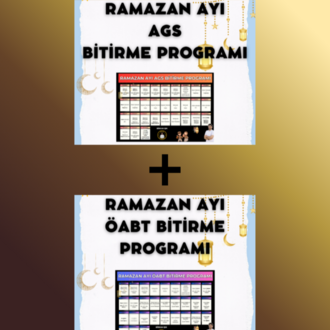 RAMAZAN AYI AGS ve ÖABT'yi BAŞTAN-SONA BİTİRME PROGRAMI (İKİSİ BİR ARADA)