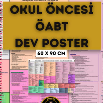 OKUL ÖNCESİ ÖABT DEV POSTER (60x90 cm) (A1 Kuşe Kağıdına Renkli Baskı)