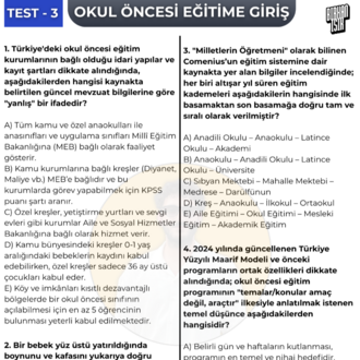 OKUL ÖNCESİ ÖABT TÜM DERSLER SORU BANKASI - 2. SEVİYE ATANDIRAN (Tüm Soru Bankaları)