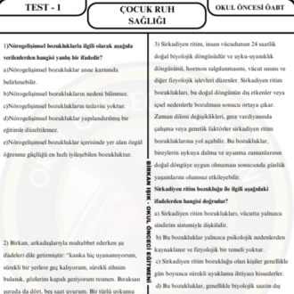 ÇOCUK RUH SAĞLIĞI SORU BANKASI - 1. SEVİYE UZMANLAŞTIRAN SERİSİ (2027)