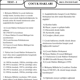 ÇOCUK HAKLARI SORU BANKASI - 1. SEVİYE UZMANLAŞTIRAN SERİSİ (2027)