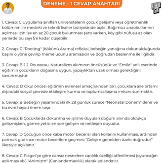 7 ADET TAMAMI ÇÖZÜMLÜ DENEME - OKUL ÖNCESİ ÖABT - (2027)
