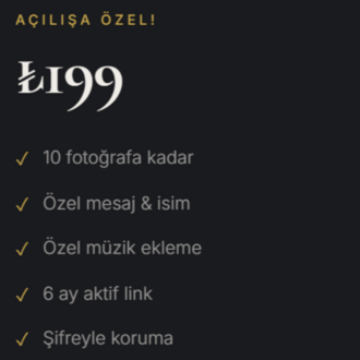 Kişiye Özel Dijital Anı Sayfası Hizmeti