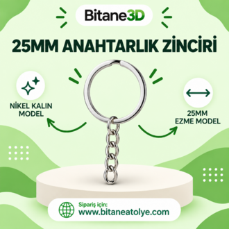 25MM Anahtarlık Zinciri NİKEL