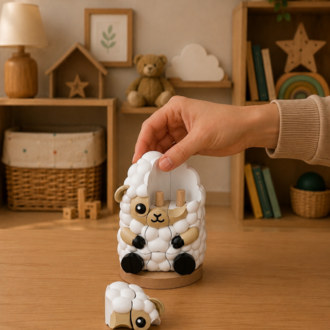 Bitakids Montessori Puzzle (Panda / Kuzu / Ejderha)