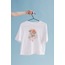 Line Art Flower Oversize Tişört Unisex