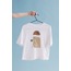 Line Art Flower Oversize Tişört Unisex