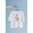 Line Art Flower Oversize Tişört Unisex