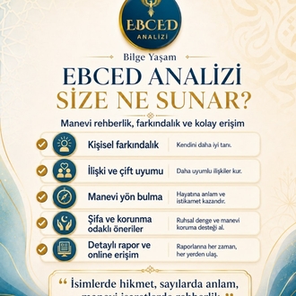 1 Yıllık Web Aboneliği EBCED İle İsim Analizi