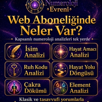 1 Yıllık Yorumlu Numeroloji Web Aboneliği