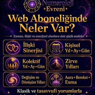 1 Yıllık Yorumlu Numeroloji Web Aboneliği