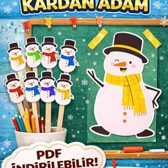 KİTAP AYRACI KARDAN ADAM- DİJİTAL ÜRÜN