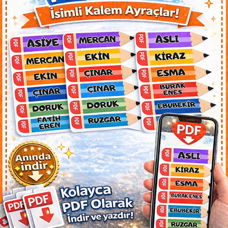 KİTAP AYRACI KALEM - DİJİTAL ÜRÜN