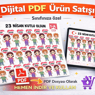 23 NİSAN KALPLİ - DİJİTAL ÜRÜN