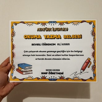 10’LU OKUMA YAZMA BELGESİ