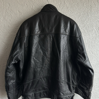Vintage Fireman Bomber Deri Ceket