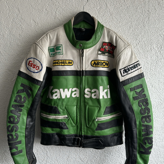 Vintage Kawasaki Deri Ceket