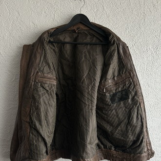 Vintage Bomber Deri Ceket