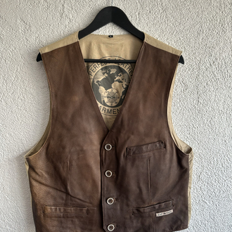 Vintage Deri Yelek