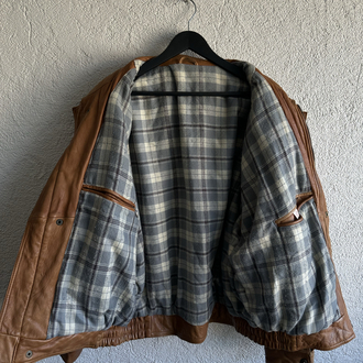 Vintage Bomber Deri Ceket