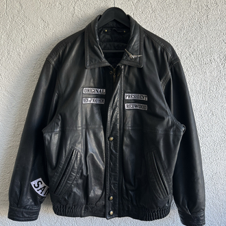 Vintage SOA Bomber Deri Ceket
